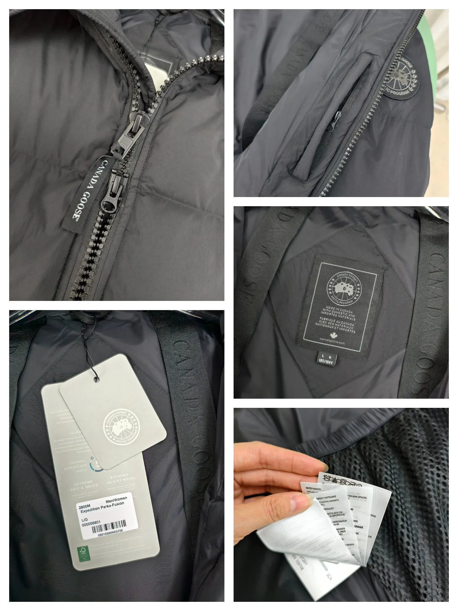 P1040————2800M (same style for men and women) Canada goose Lawrence long down jacket The Lawrence long down jacket provides basic protection for daily adventures and is made of sustainable Enduraluxe fabric with a practical soft touch. It has a quilted body and adjustable hood. Filled with extremely fluffy duck down. The adjustable down-filled connected hood and chin-protecting suede knitted stand-up collar are soft and extra-comfortable. Tapered rib-knit cuffs improve comfort and seal in heat. There are two zippered side vents at the bottom of the jacket for increased range of motion and ventilation. It has a longer hem at the back for added protection and reflective double stripes on the back. Color: black with red label, black with black label, navy blue with red label Size: XS-2XL